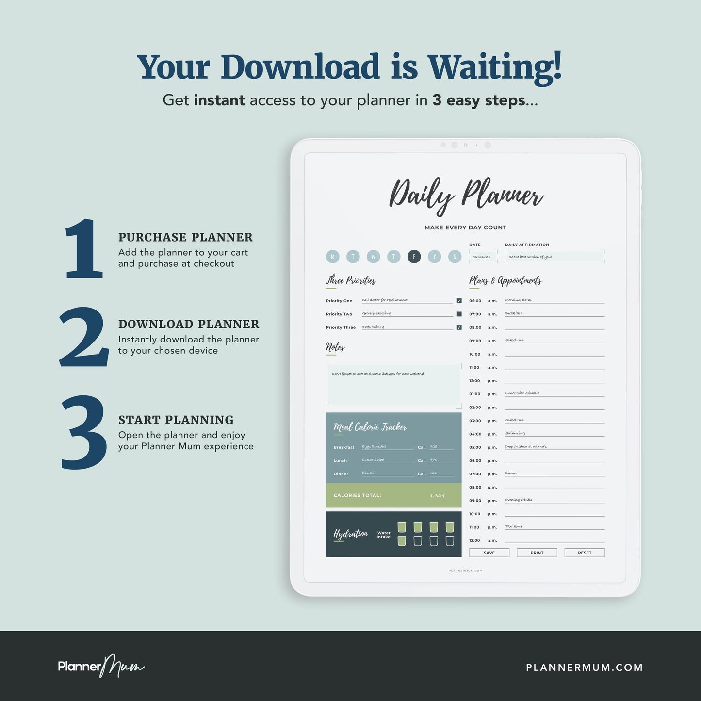 Daily Life Personal Organiser Planner