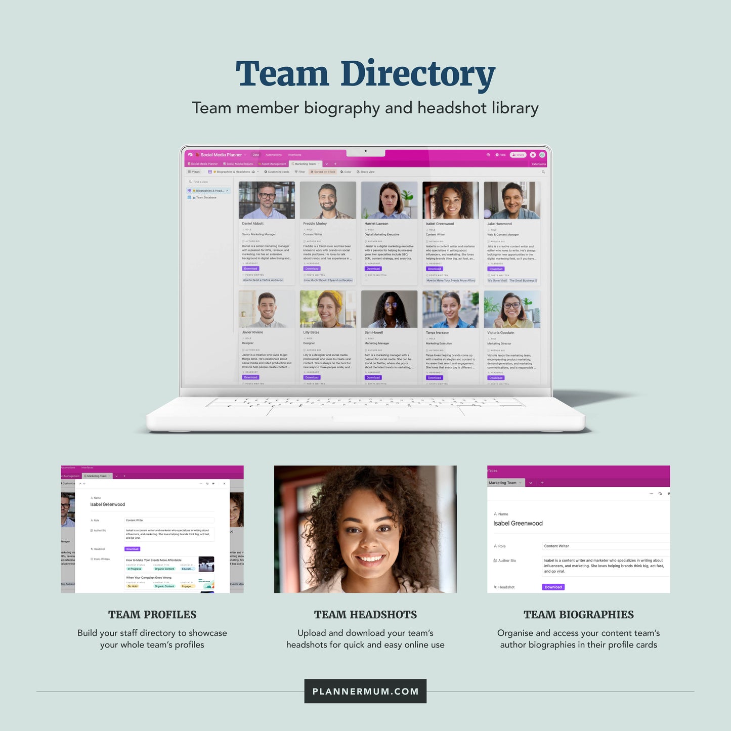 Airtable Social Media Content Planner and Asset Hub