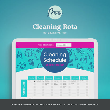 Interactive Cleaning Rota & Supplies List Calculator