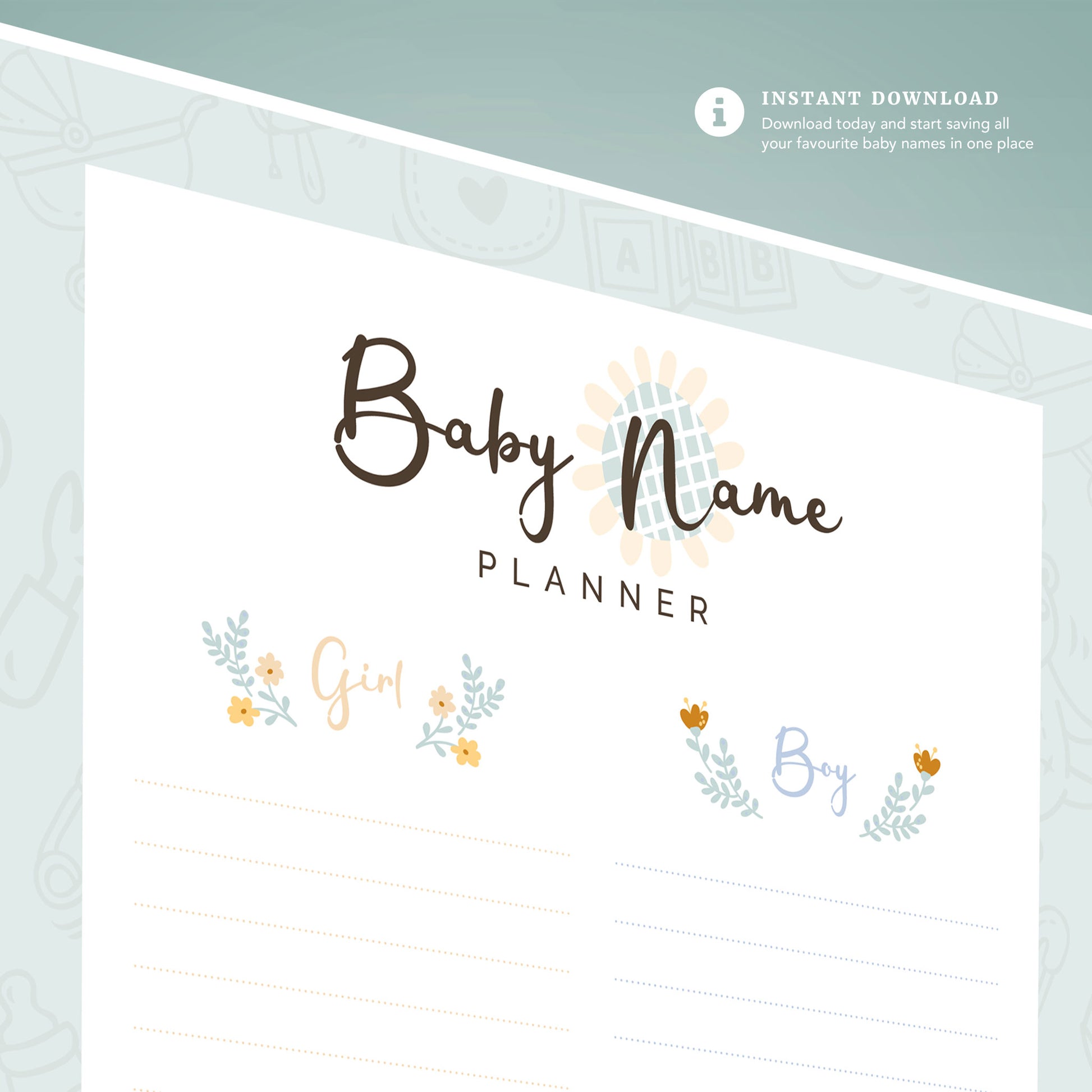 Baby Name Planner | Planner Mum