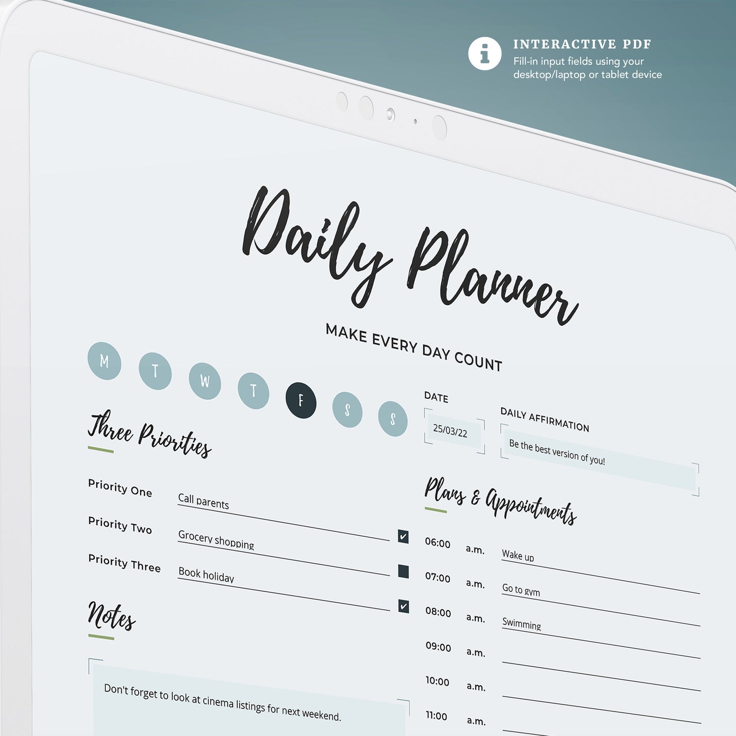 Interactive Daily Life Planner