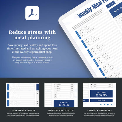 Interactive Weekly Meal Planner & Grocery List Calculator