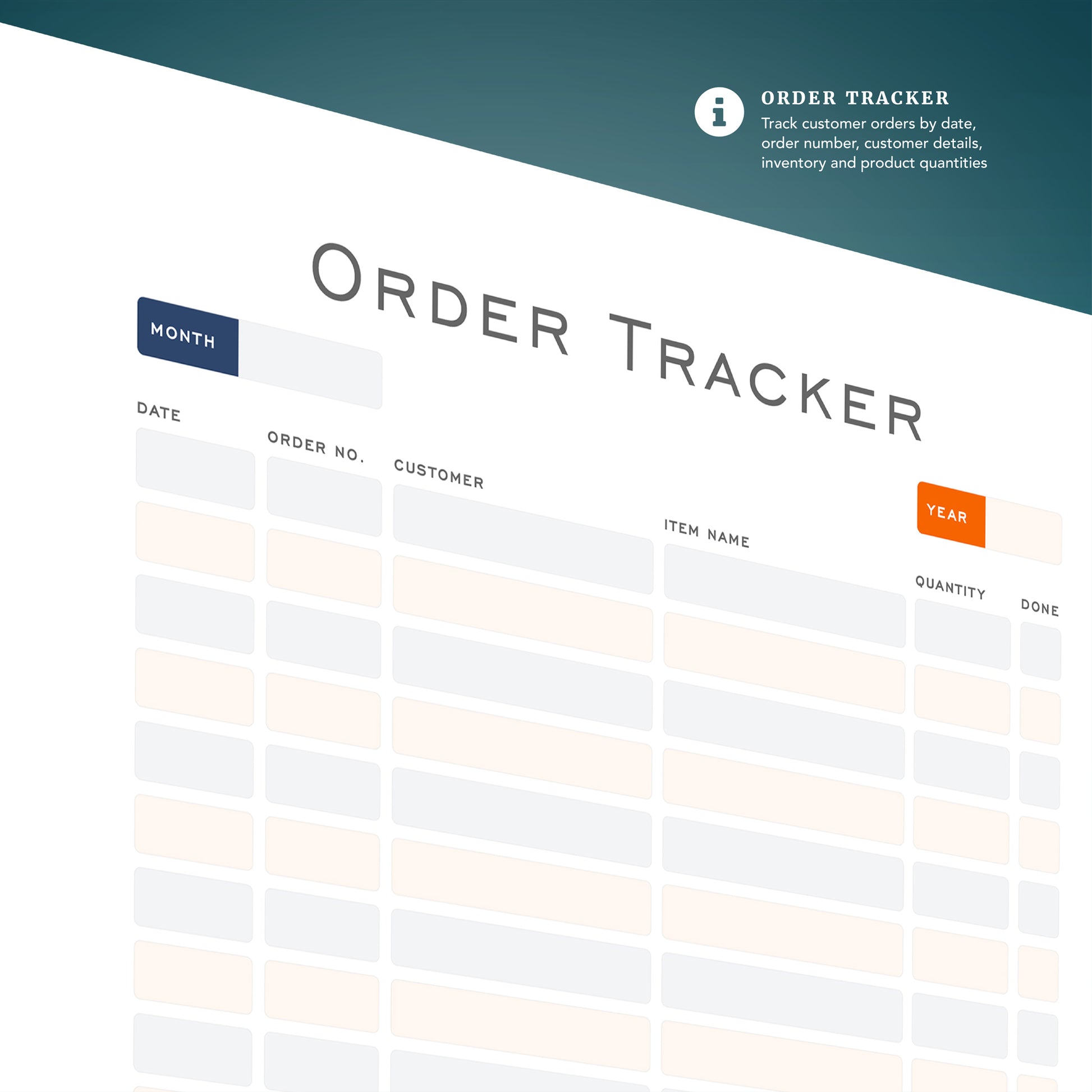 Planner Mum Small Business Order Tracker