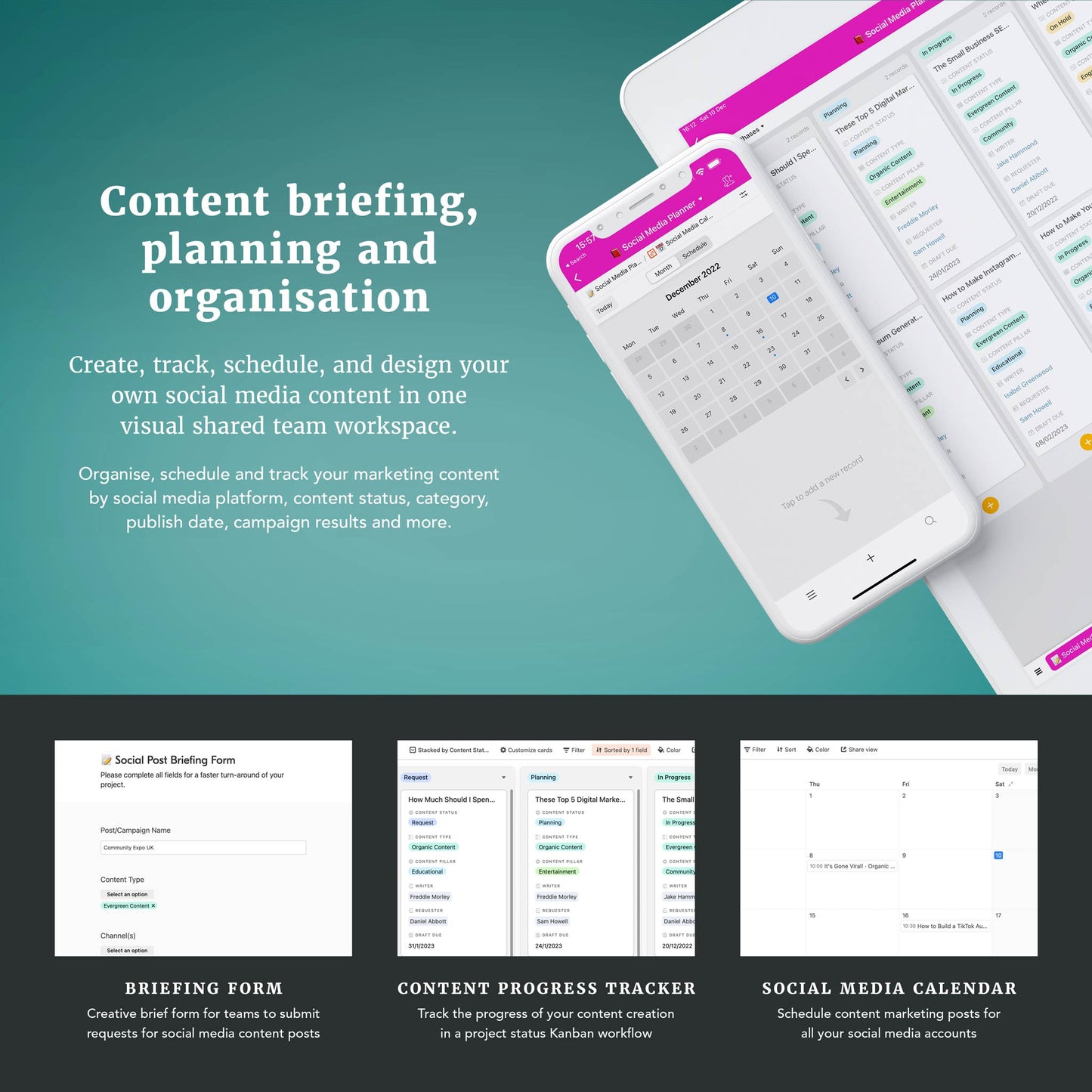 Airtable Social Media Content Planner