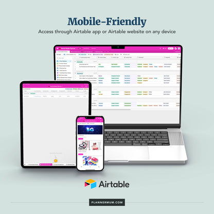 Airtable Social Media Content Planner & Digital Asset Management System