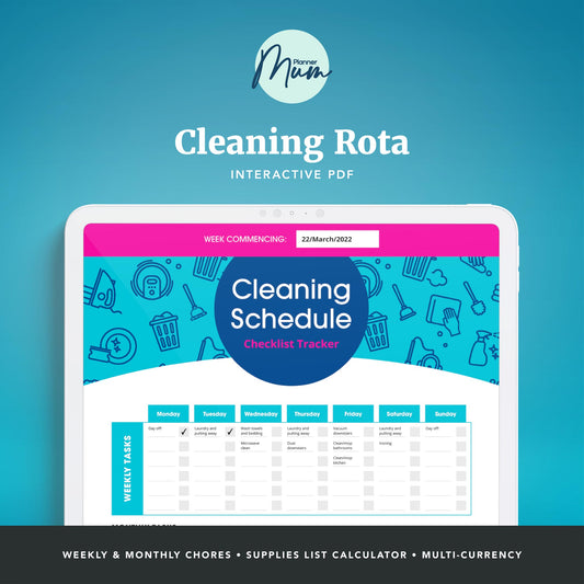 Interactive Cleaning Rota & Supplies List Calculator