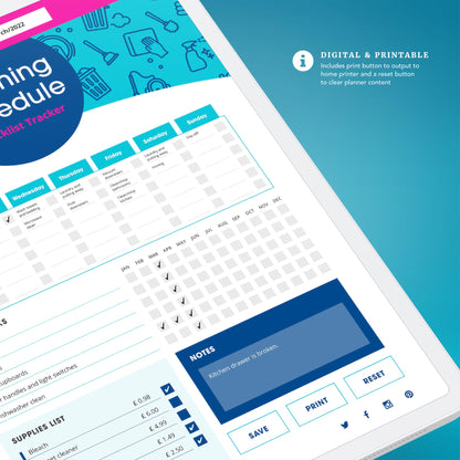 Interactive Cleaning Rota & Supplies List Calculator