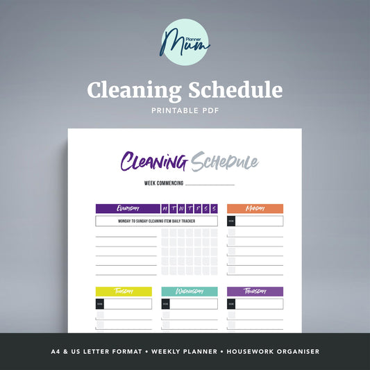 Printable Cleaning Schedule