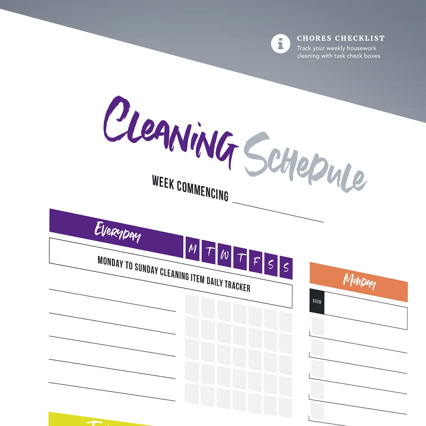 Printable Cleaning Schedule