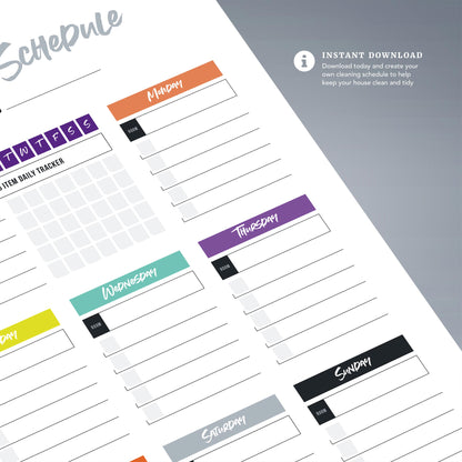 Printable Cleaning Schedule