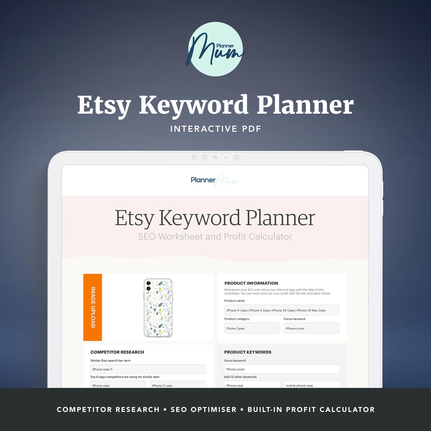 Interactive Etsy Keyword Planner