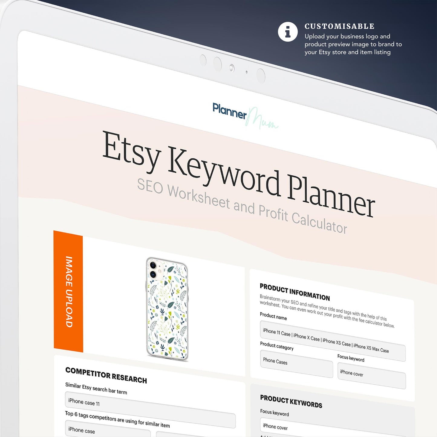 Interactive Etsy Keyword Planner