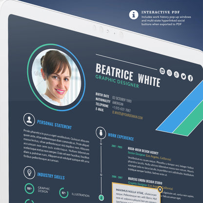 InDesign Creative Interactive Resume Template