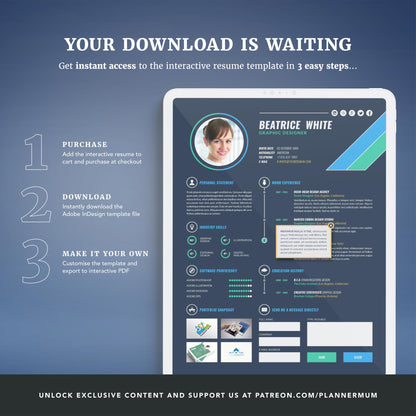 InDesign Creative Interactive Resume Template