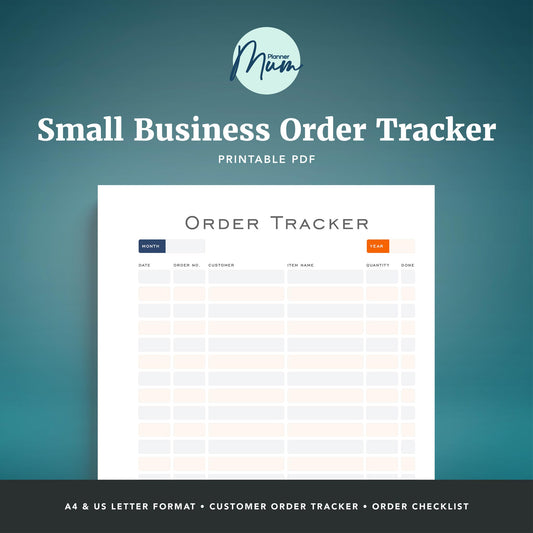 Printable Small Business Order Tracker