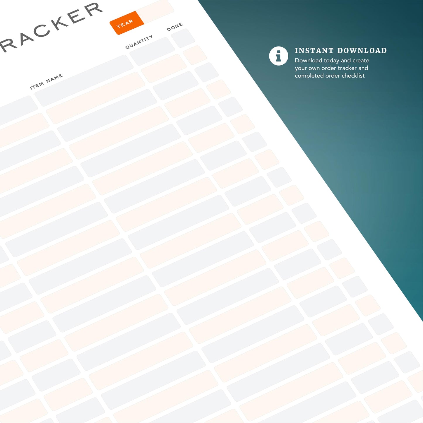 Printable Small Business Order Tracker