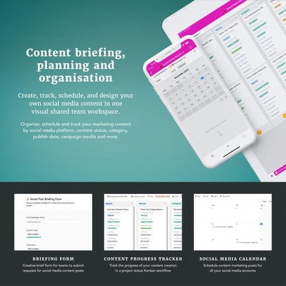 Airtable social media planner content tracker and calendar